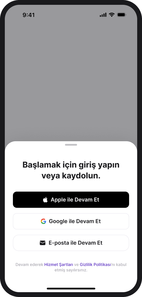 Üyelik Oluşturun
